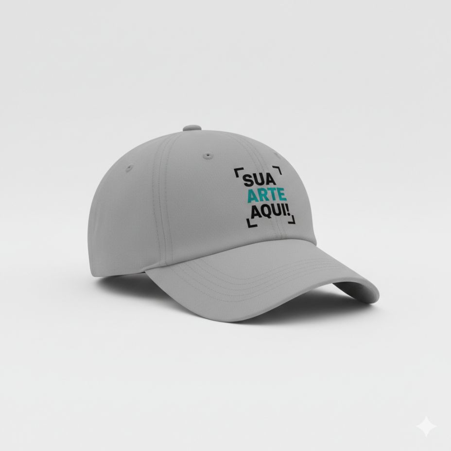 BONÉ CINZA PERSONALIZÁVEL