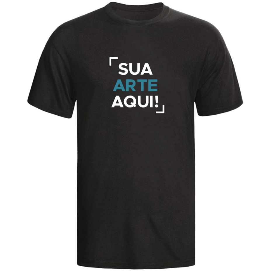 CAMISETA EM COR PERSONALIZADA - PRETA
